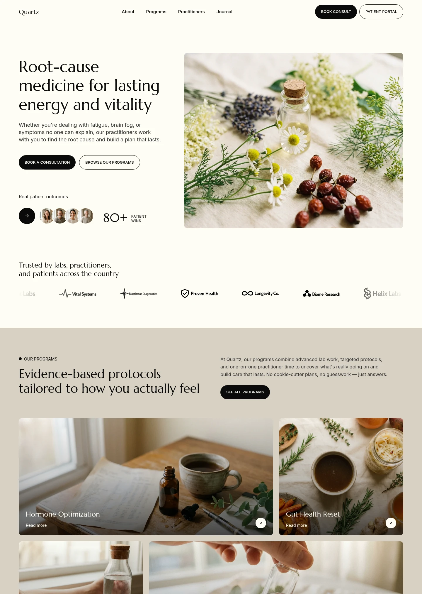 Quartz website design style preview